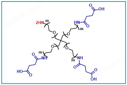 555.jpg 異端四臂聚乙二醇 (COOH)3-4ARM-PEG-NH2